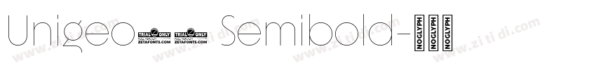 Unigeo64 Semibold字体转换